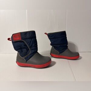 CROCS 204660 lodge point snow boots kids size C12